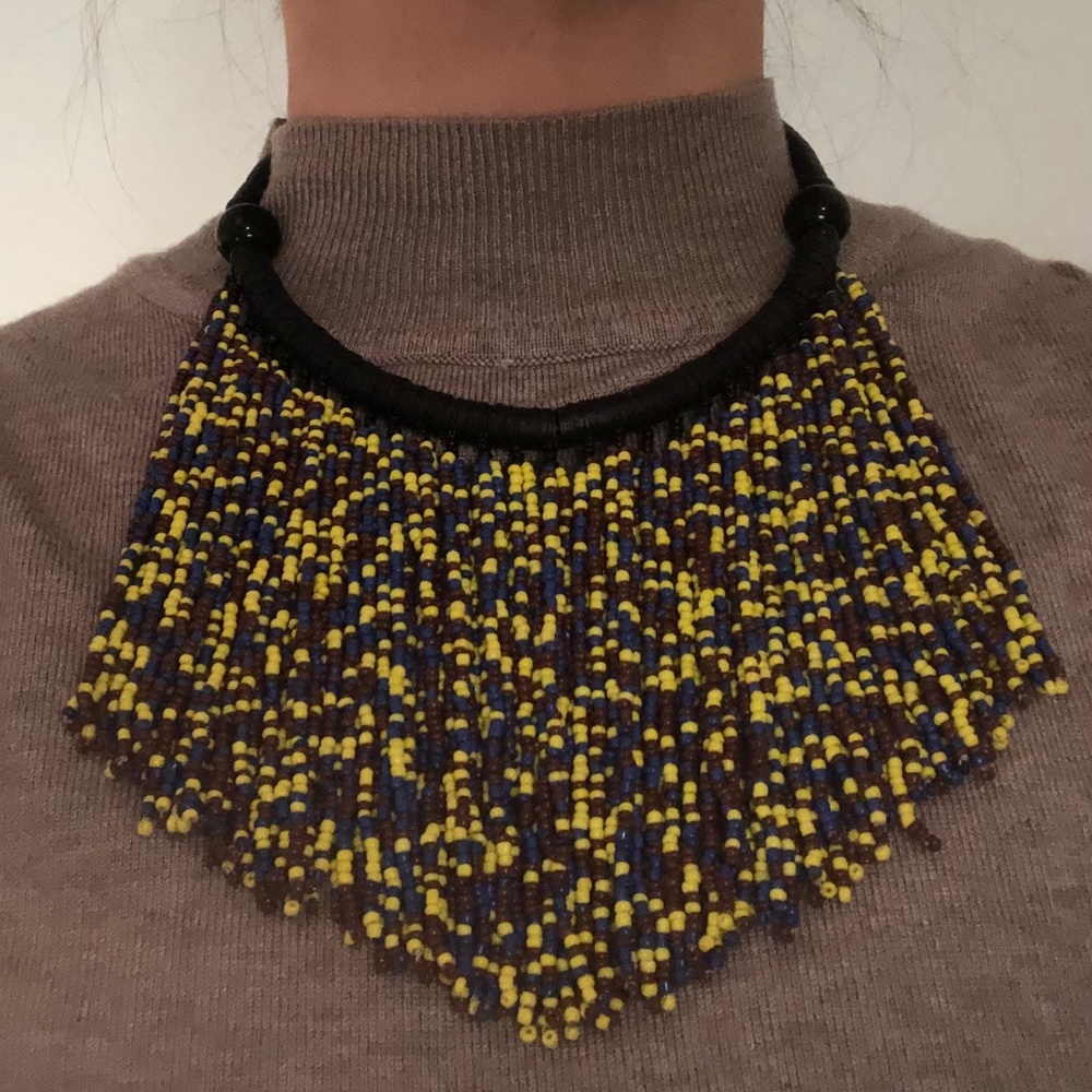 West African trade beads necklace